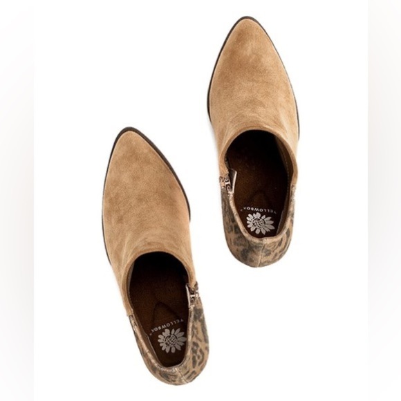 NWOT Yellow Box ‘Dannika’ Leopard Suede Booties – Size 9.5 - Picture 12 of 14